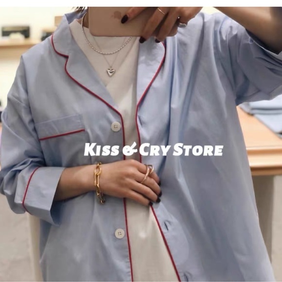 Marina Pajama Set Color: Blue End on End - Picture 9 of 12